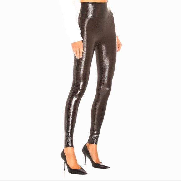 Spanx Faux Leather Croc Leggings - Picture 3 of 6
